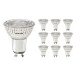 Multipack 10x Noxion PerfectColor LED Spot GU10 PAR16 4W 345lm 60D - 927 Extra Warm White | Best Colour Rendering - Dimmable - Replaces 50W