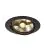 SLV New Tria 1 Spot Aluminium Black Round | Cutout 150mm - Suitable for 1x GU10 (AR111) 
